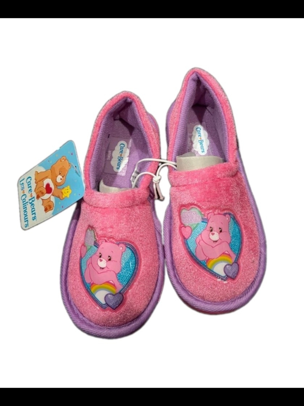 Care Bears Pink Slip-On hard sole kids slippers